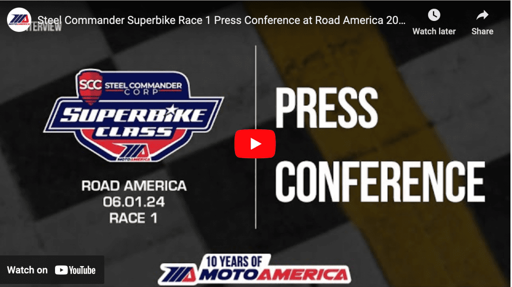 Read more about the article Video: Steel Commander Superbike Race One Press Conference From Road America